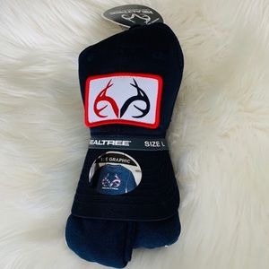 🆕 Realtree Navy Blue Men’s Patriotic American Flag Tee and Matching Cap